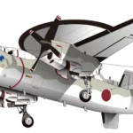 【航空自衛隊】早期警戒機 E-2のイラスト。