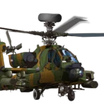 【陸上自衛隊】ヘリコプターAH-64D(アパッチ)の無料イラスト。