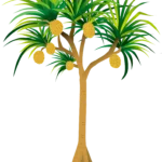 【植生】アダンの木のイラスト。