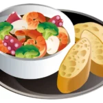 【スペイン料理】アヒージョ(ajillo)のイラスト。