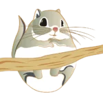 【哺乳類】エゾモモンガのイラスト。