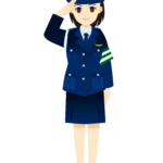 【職業】女性警察官のイラスト。