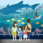 無料,イラストレーション / 無料素材, ,登録不要,free illustration, 商業用, commercial use, かわいいイラスト, a cute illustration,手書き,かわいい,かっこいい,おしゃれ,リアル,ai,chatgpt,アイコン,シンプル,海水浴,夏休み,子供,水族館,aquarium,旅行,美ら海水族館,遊び,魚類,ジンベイザメ,サンゴ礁,家族,生物