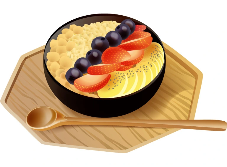 韓国スイーツ_グリークヨーグルト(greek yogurt)のイラスト